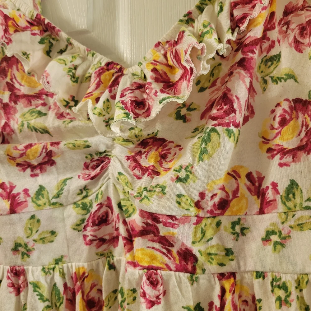 Torrid Pink and Green Floral Smocked Dress - Picture 2 of 7